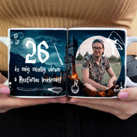 Születésnapi bögre varázslóvilág levelére várok egyedi számmal és fotóval