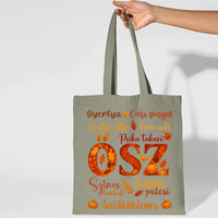 Őszi hangulatú vászontáska három különböző színben