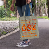 Őszi hangulatú vászontáska három különböző színben