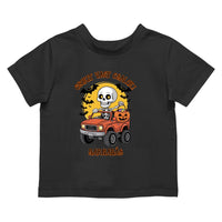 Csokit vagy csalok - halloweeni póló gyerekeknek csontváz mintával