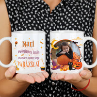 Varázsital halloween mintás bögre - egyedi képpel, névvel