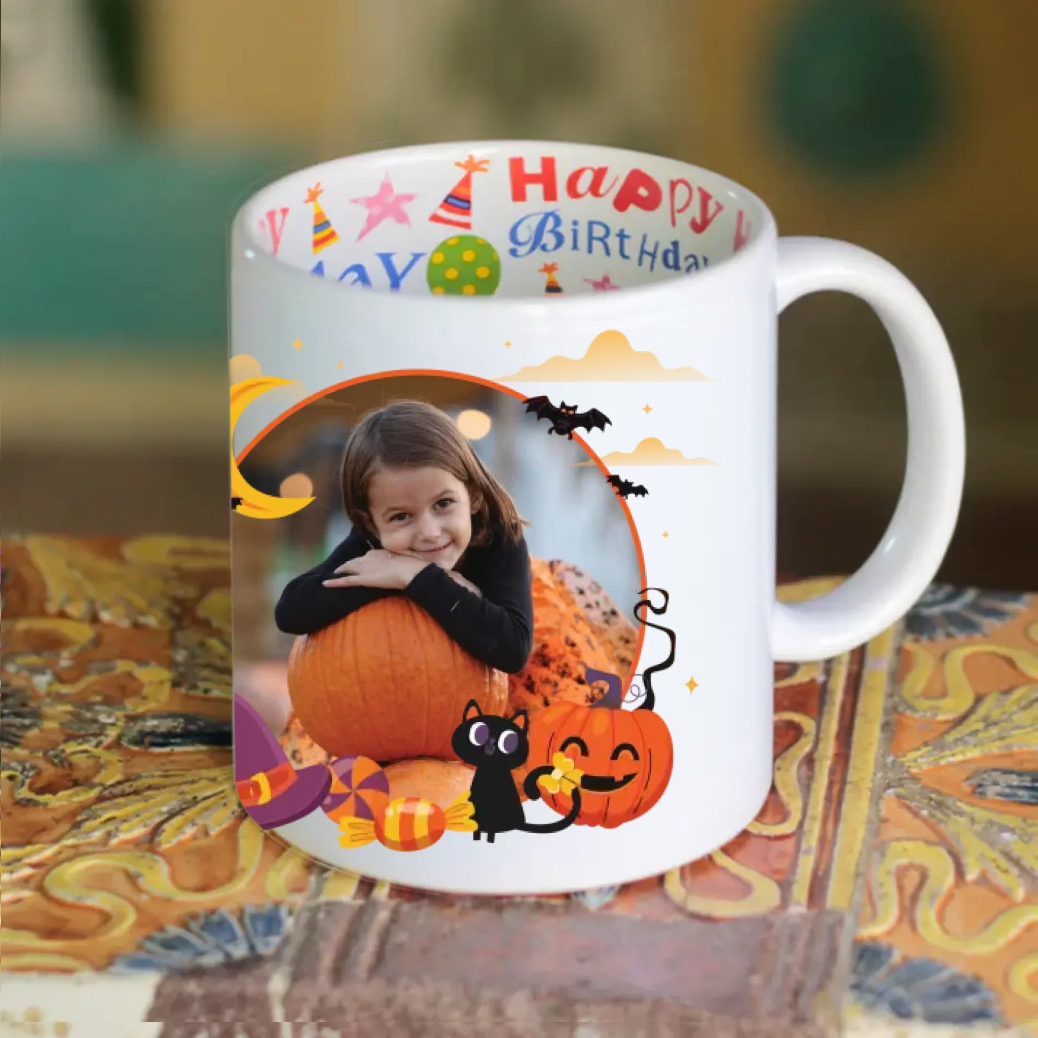 Varázsital halloween mintás bögre - egyedi képpel, névvel