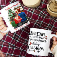 Karácsonyi ajándék bögre családoknak 3 gyerekes