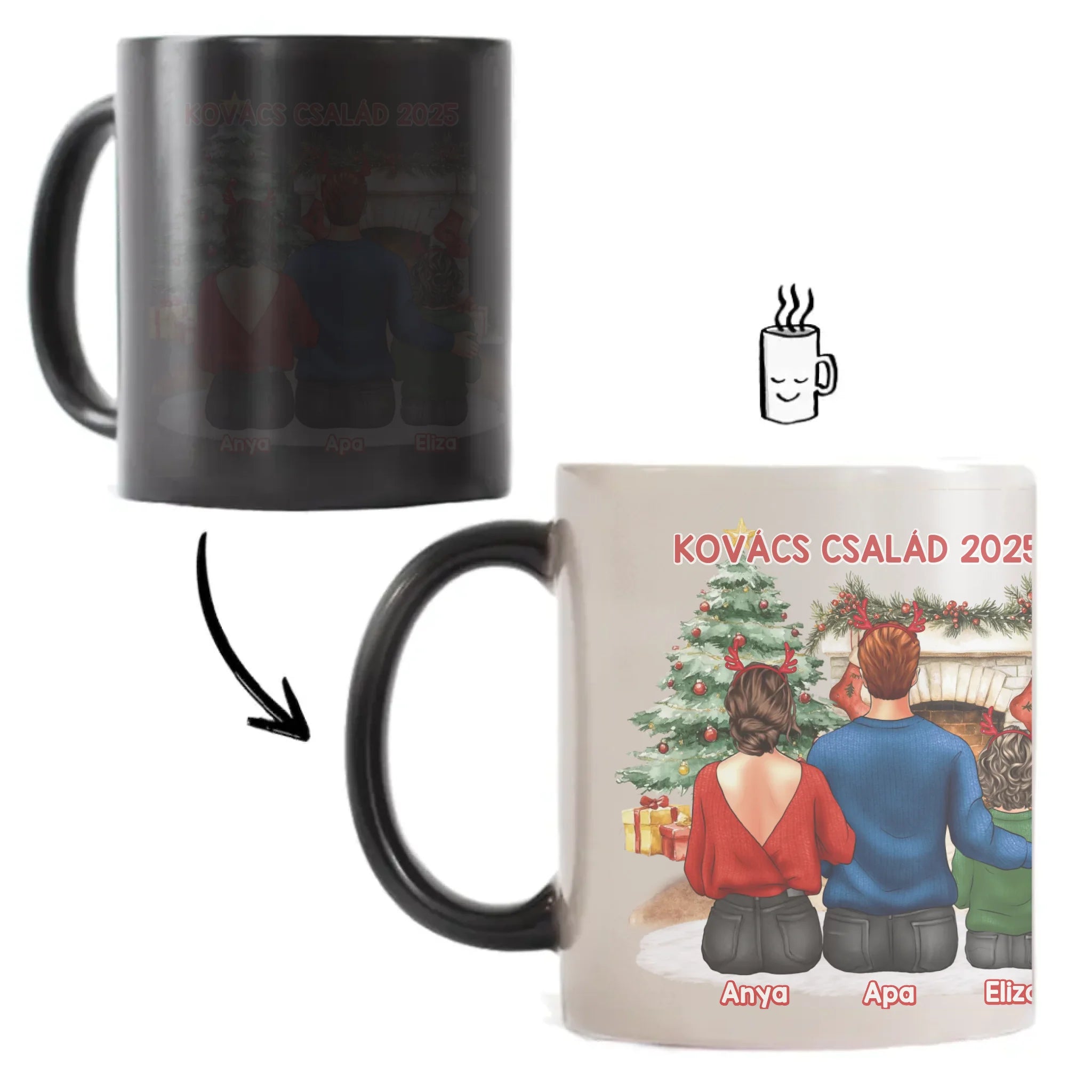 Karácsonyi ajándék bögre családoknak 1 gyerekes