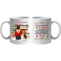 Karácsonyi kutyás bögre lányoknak