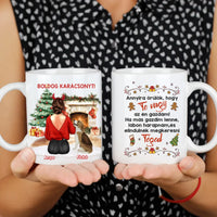 Karácsonyi kutyás bögre lányoknak