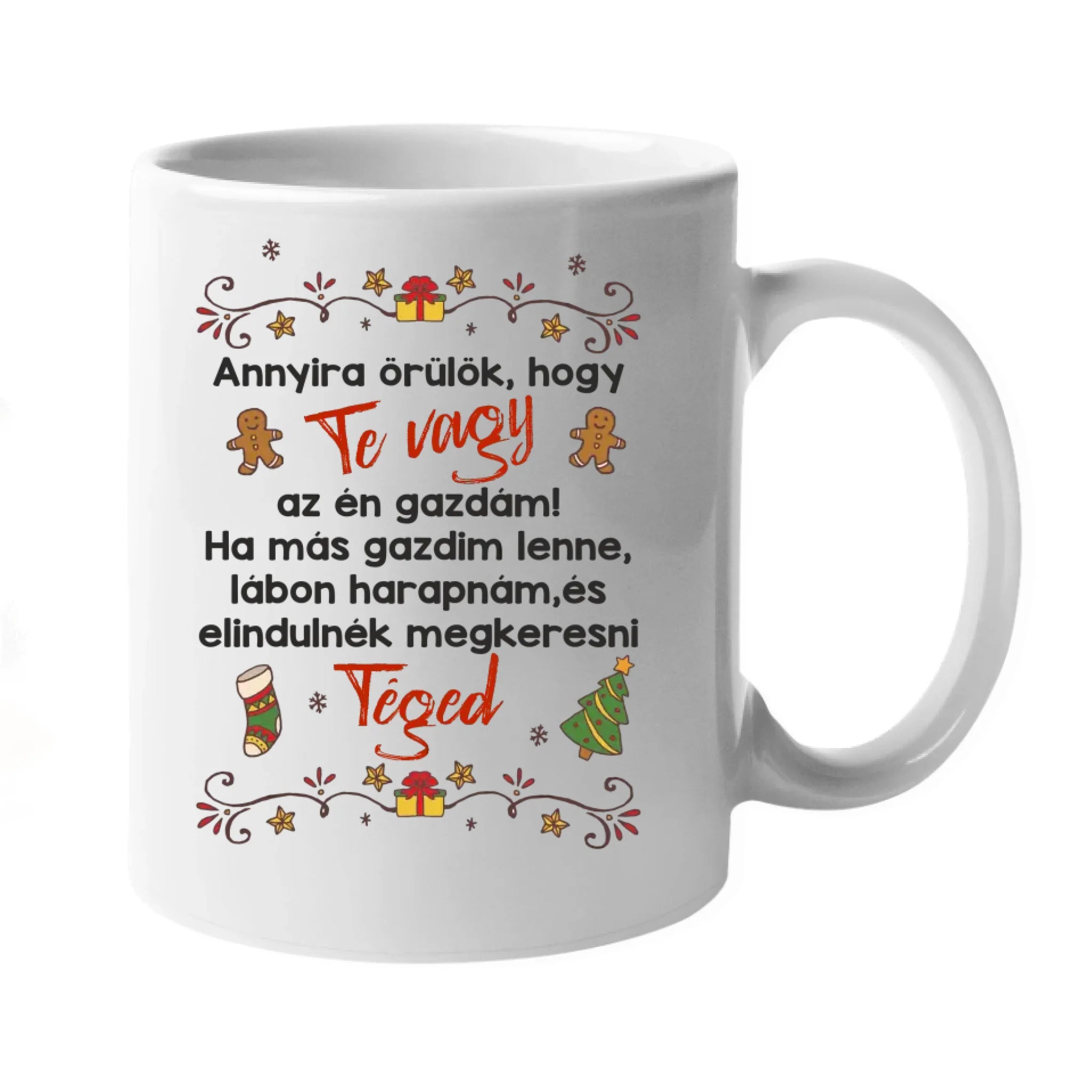 Karácsonyi kutyás bögre fiúknak