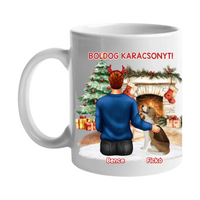 Karácsonyi kutyás bögre fiúknak