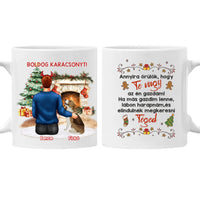 Karácsonyi kutyás bögre fiúknak