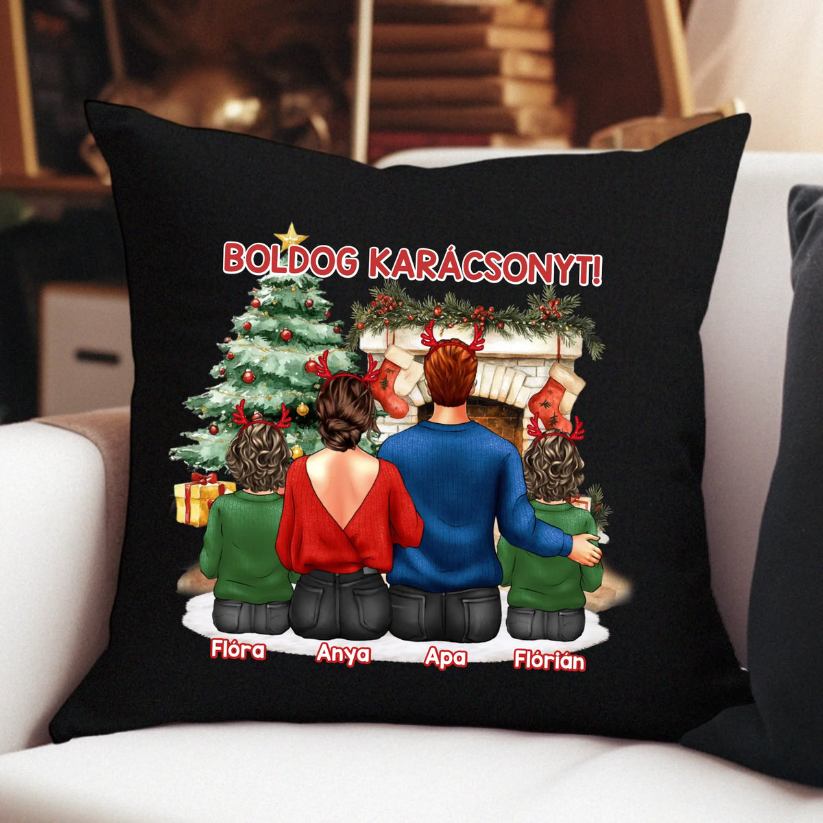 Karácsonyi Családi Párna