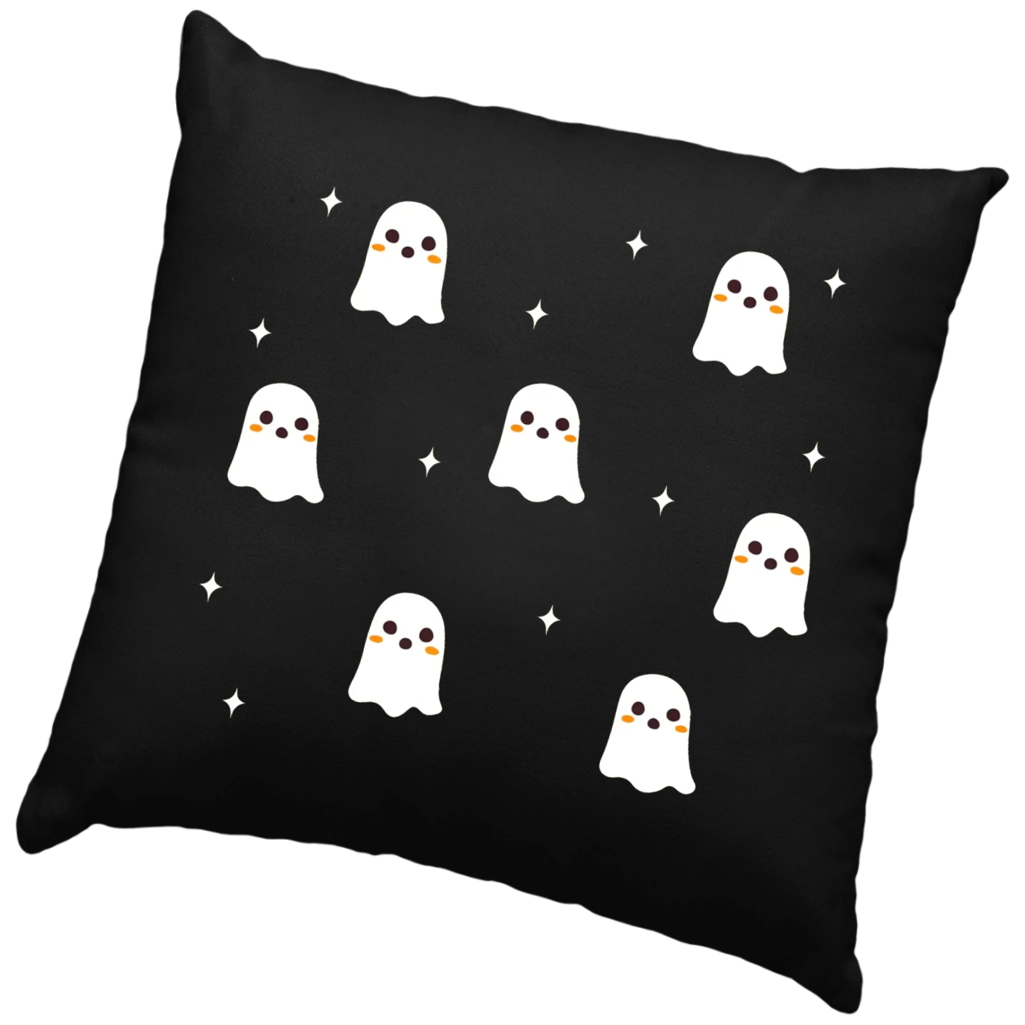 Halloweeni fekete díszpárna választható mintával