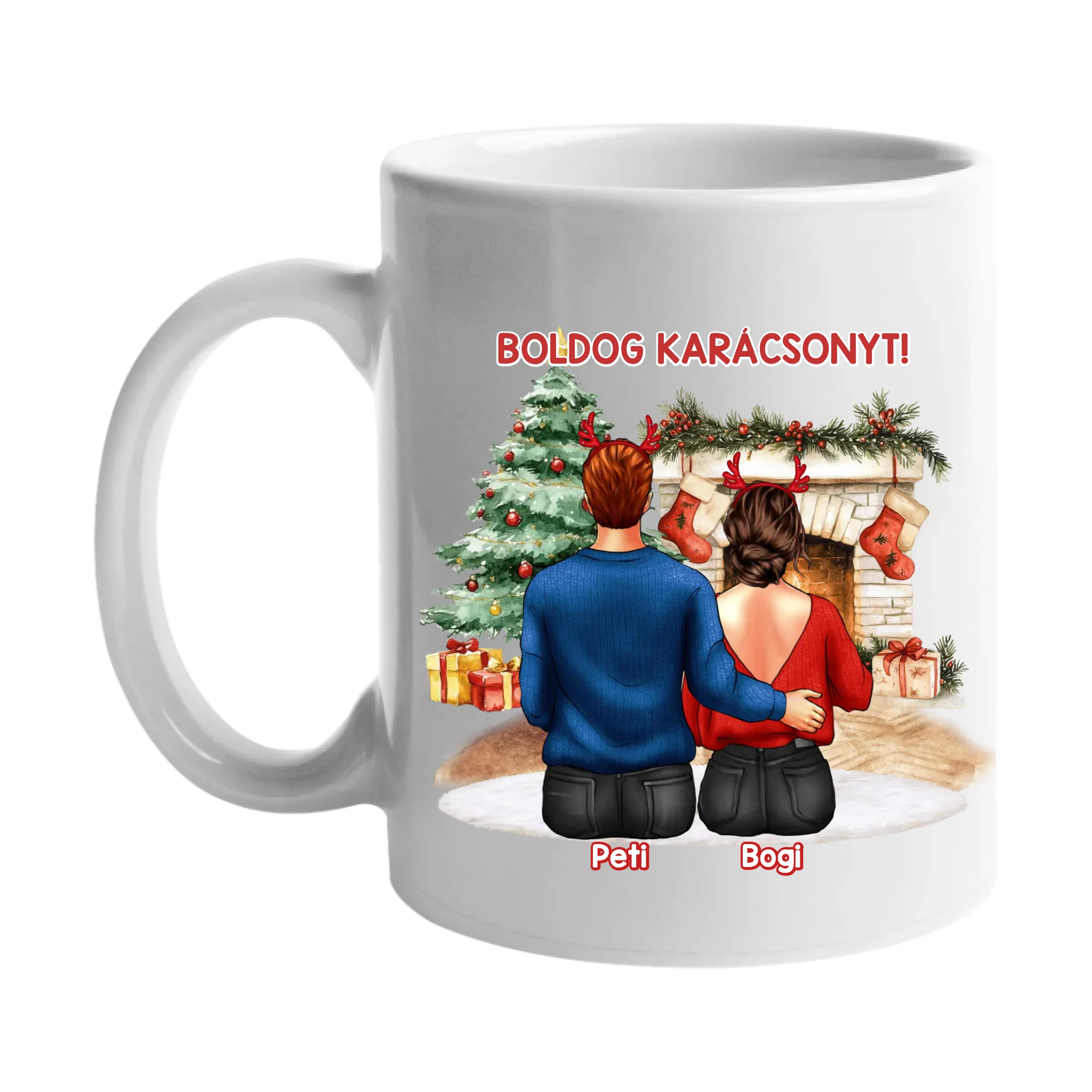 Karácsonyi ajándék bögre pároknak