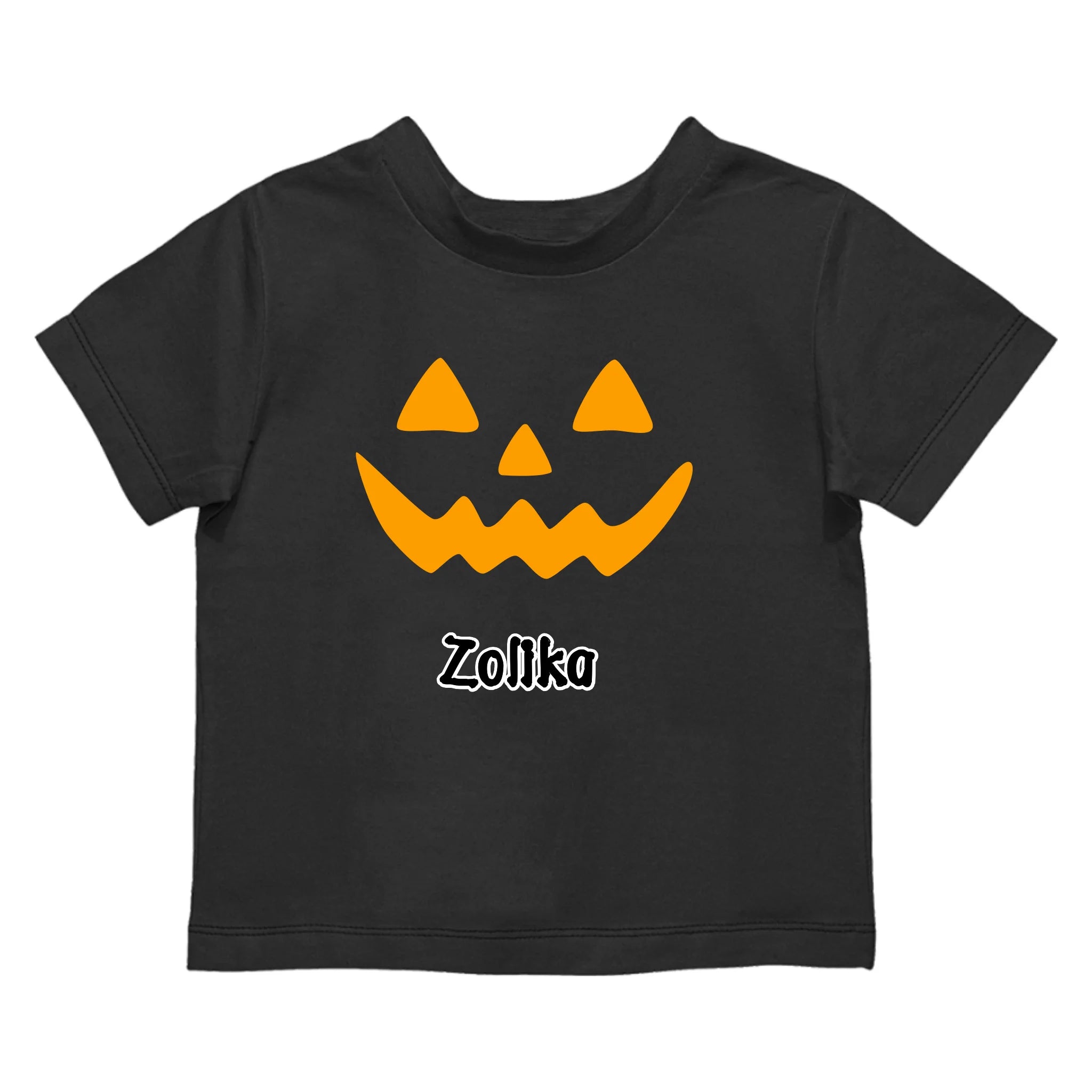 Halloweeni gyerek póló szerkeszthető mintával és egyedi névvel