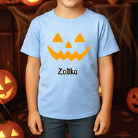 Halloweeni gyerek póló szerkeszthető mintával és egyedi névvel