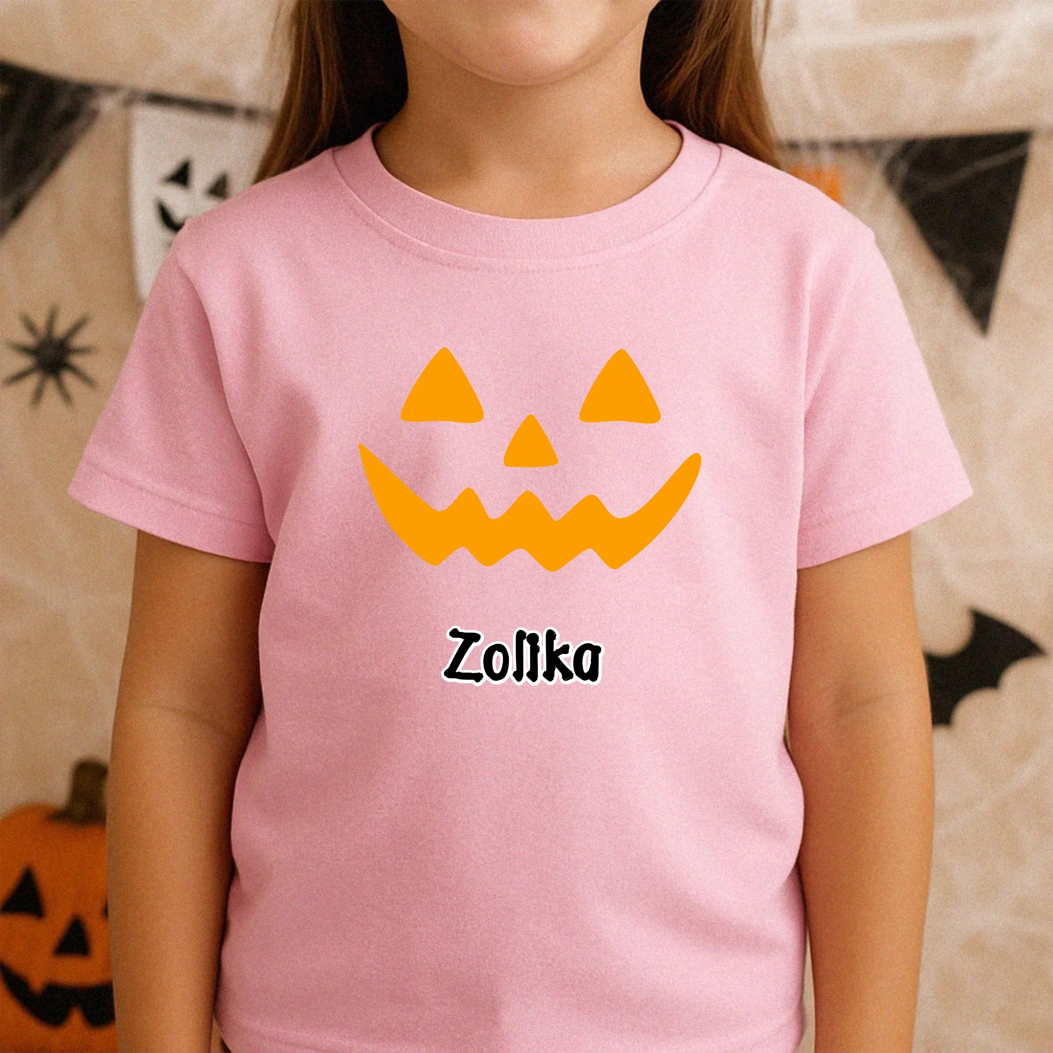 Halloweeni gyerek póló szerkeszthető mintával és egyedi névvel