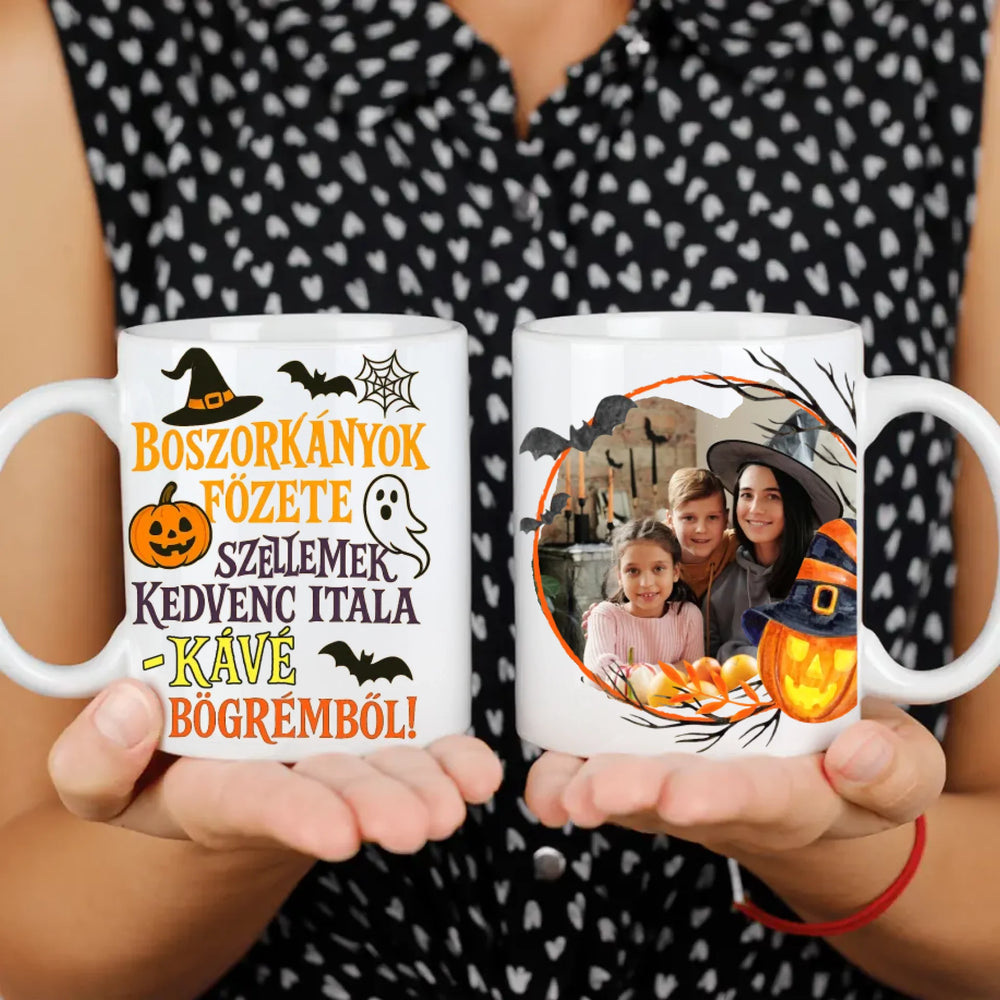 Egyedi egy képes halloweeni bögre felirattal