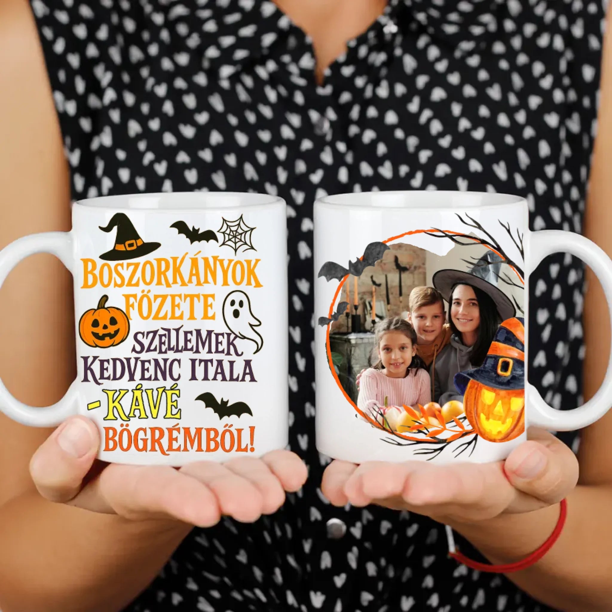 Egyedi egy képes halloweeni bögre felirattal