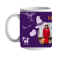 Két képes egyedi neves halloweeni bögre