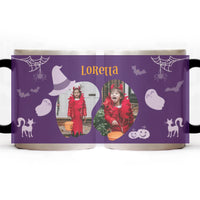 Két képes egyedi neves halloweeni bögre