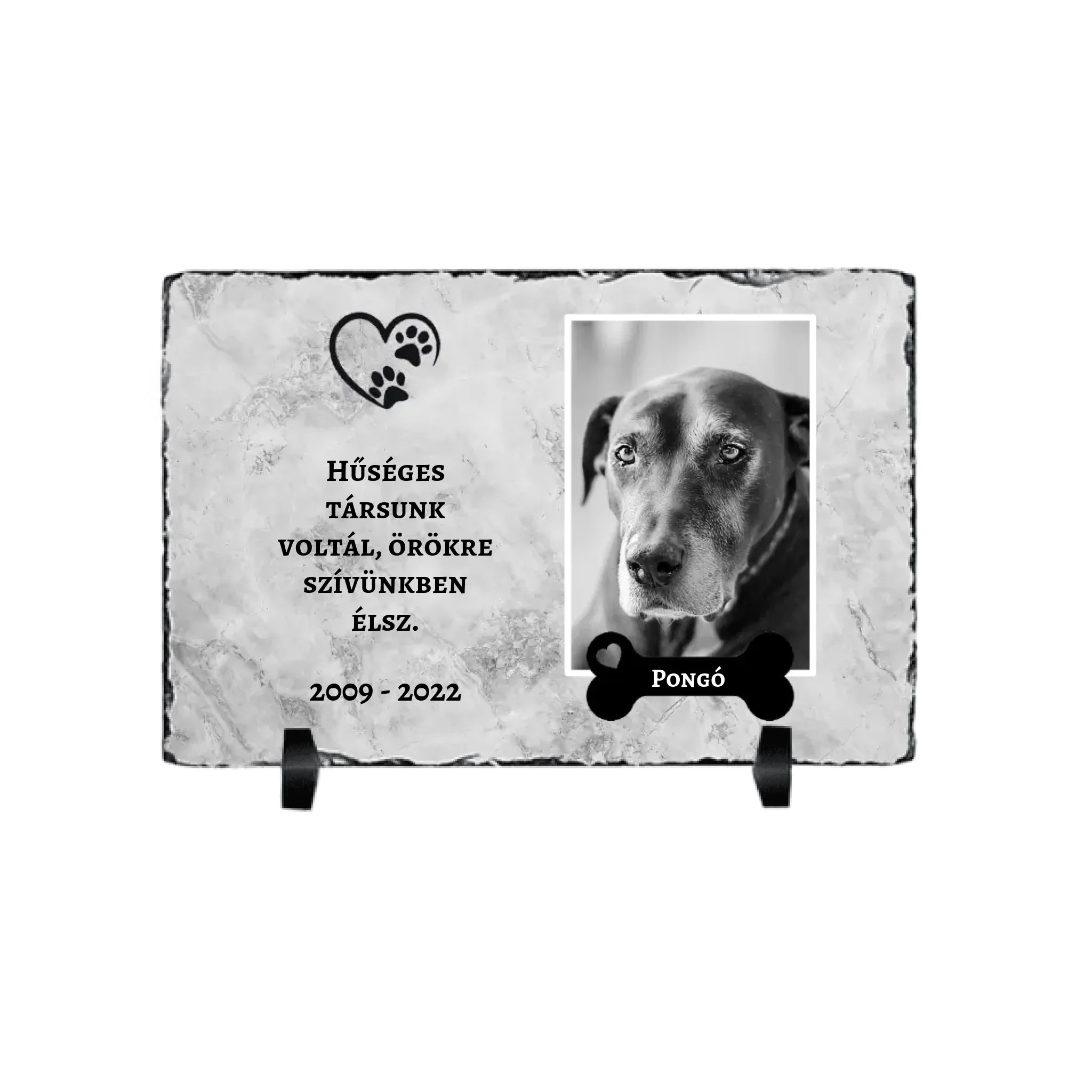 Hűséges társunk voltál házi kedvencek megemlékezős gránitlap