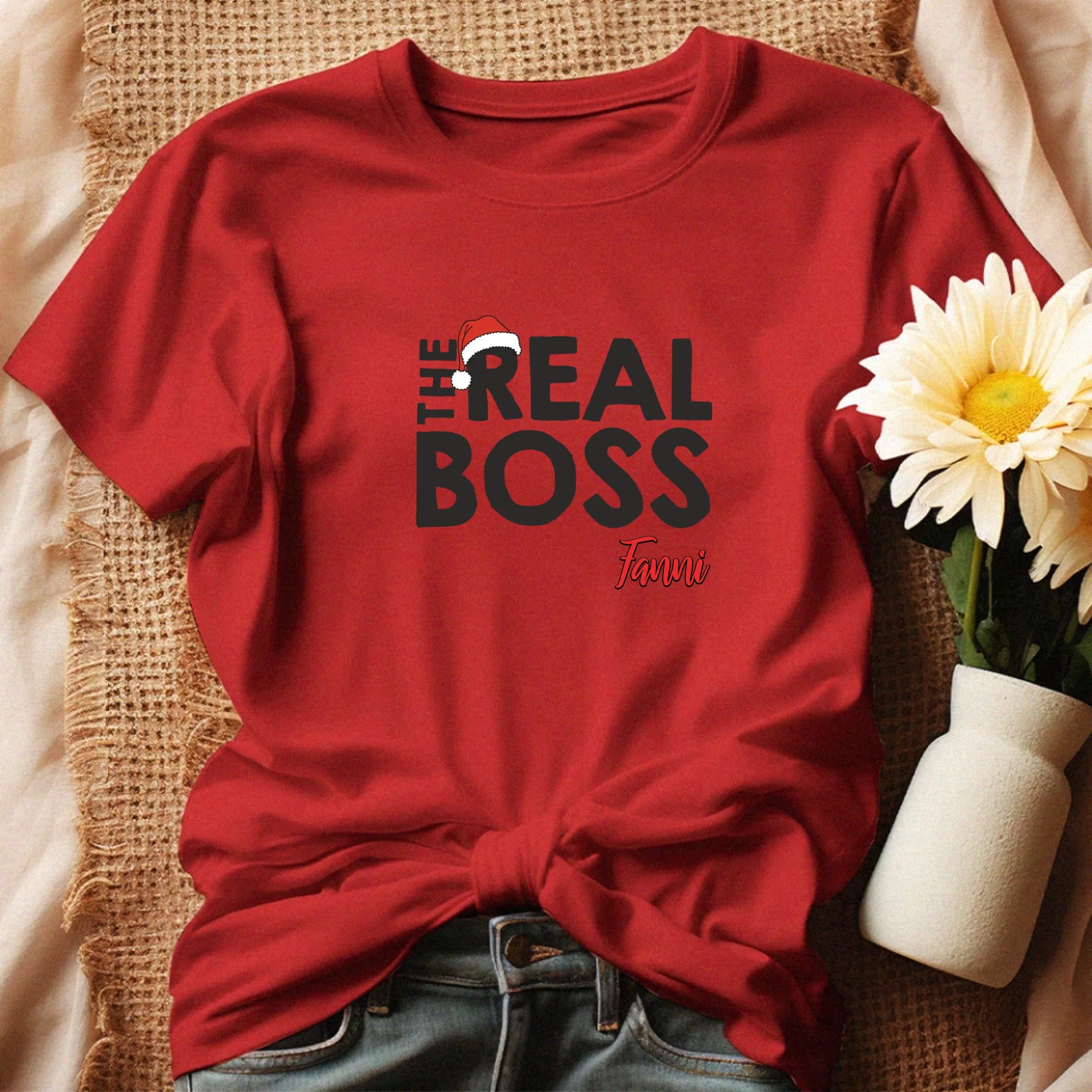 The real boss karácsonyi póló nőknek