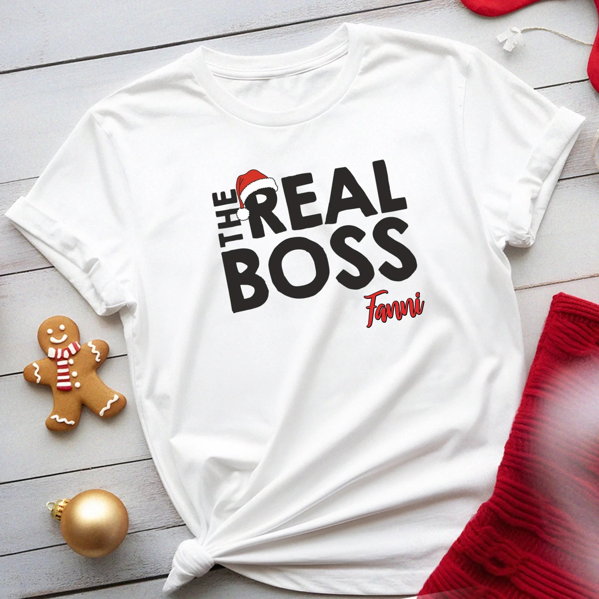 The real boss karácsonyi póló nőknek