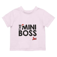 The Mini Boss karácsonyi gyerek póló névvel