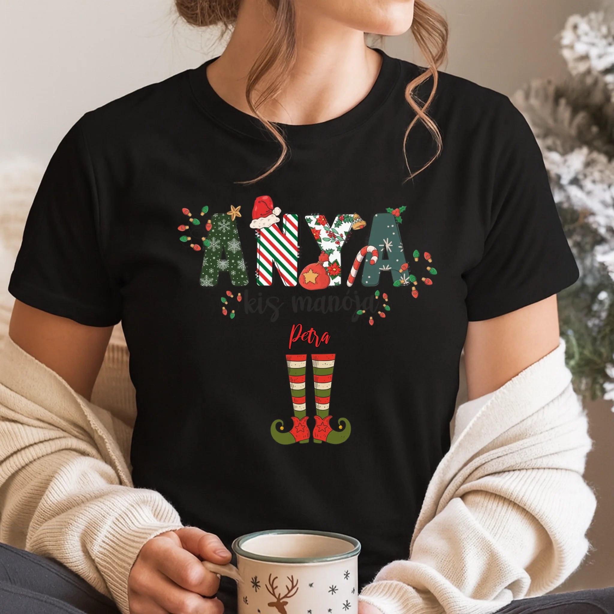 Anya karácsonyi manói női póló anyáknak
