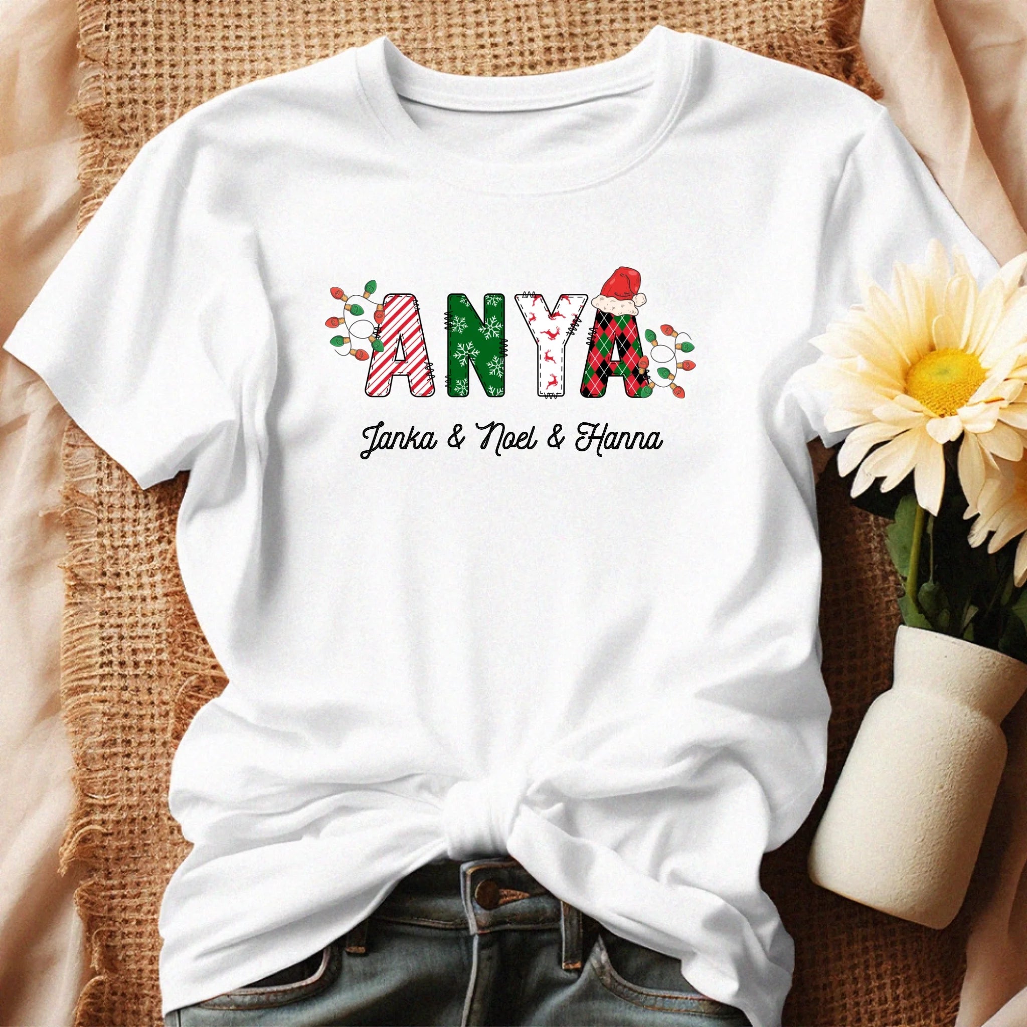 Karácsonyi Anya feliratos női póló nevekkel
