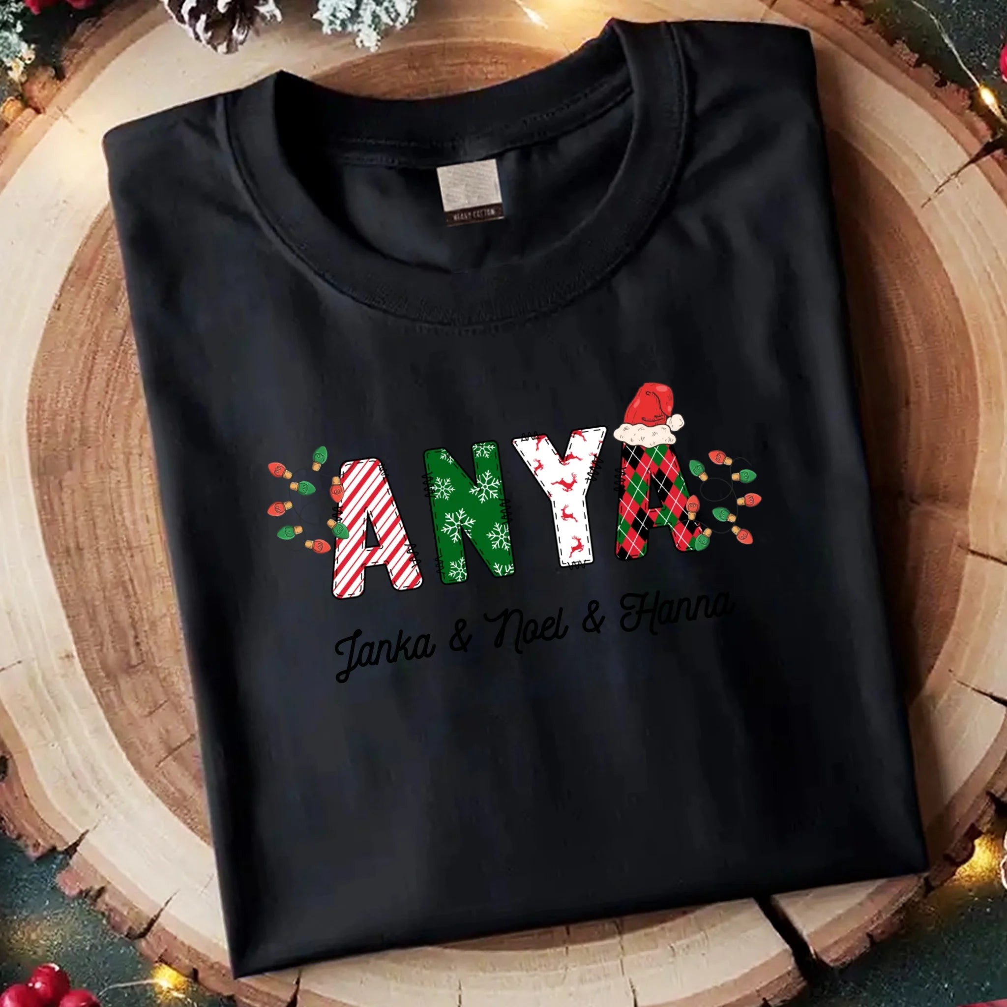 Karácsonyi Anya feliratos női póló nevekkel