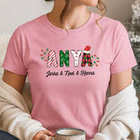 Karácsonyi Anya feliratos női póló nevekkel