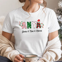 Karácsonyi Anya feliratos női póló nevekkel