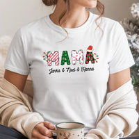 Karácsonyi Mama feliratos női póló nevekkel