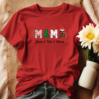 Karácsonyi Mama feliratos női póló nevekkel
