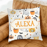 Halloween mintás fullprint párna - egyedi névvel