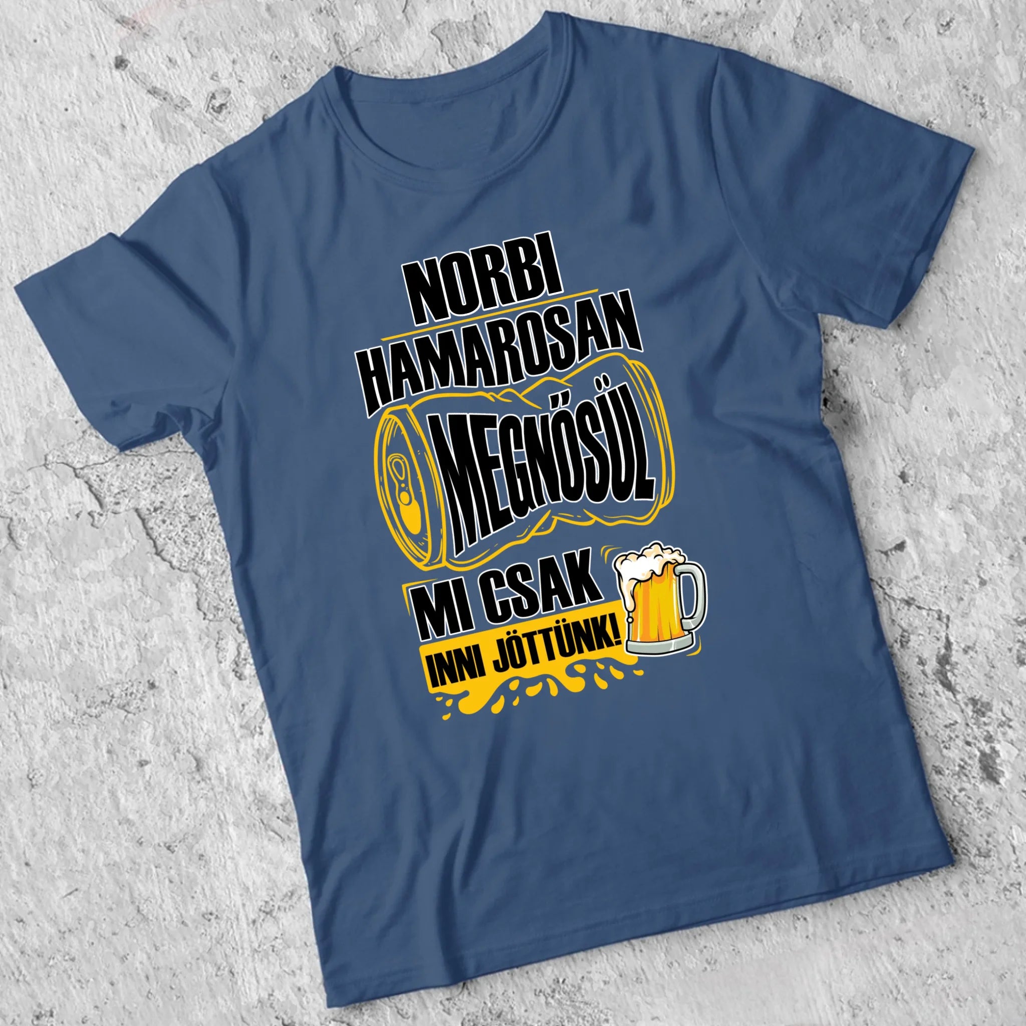 Hamarosan megnősül - egyedi neves legénybúcsú póló