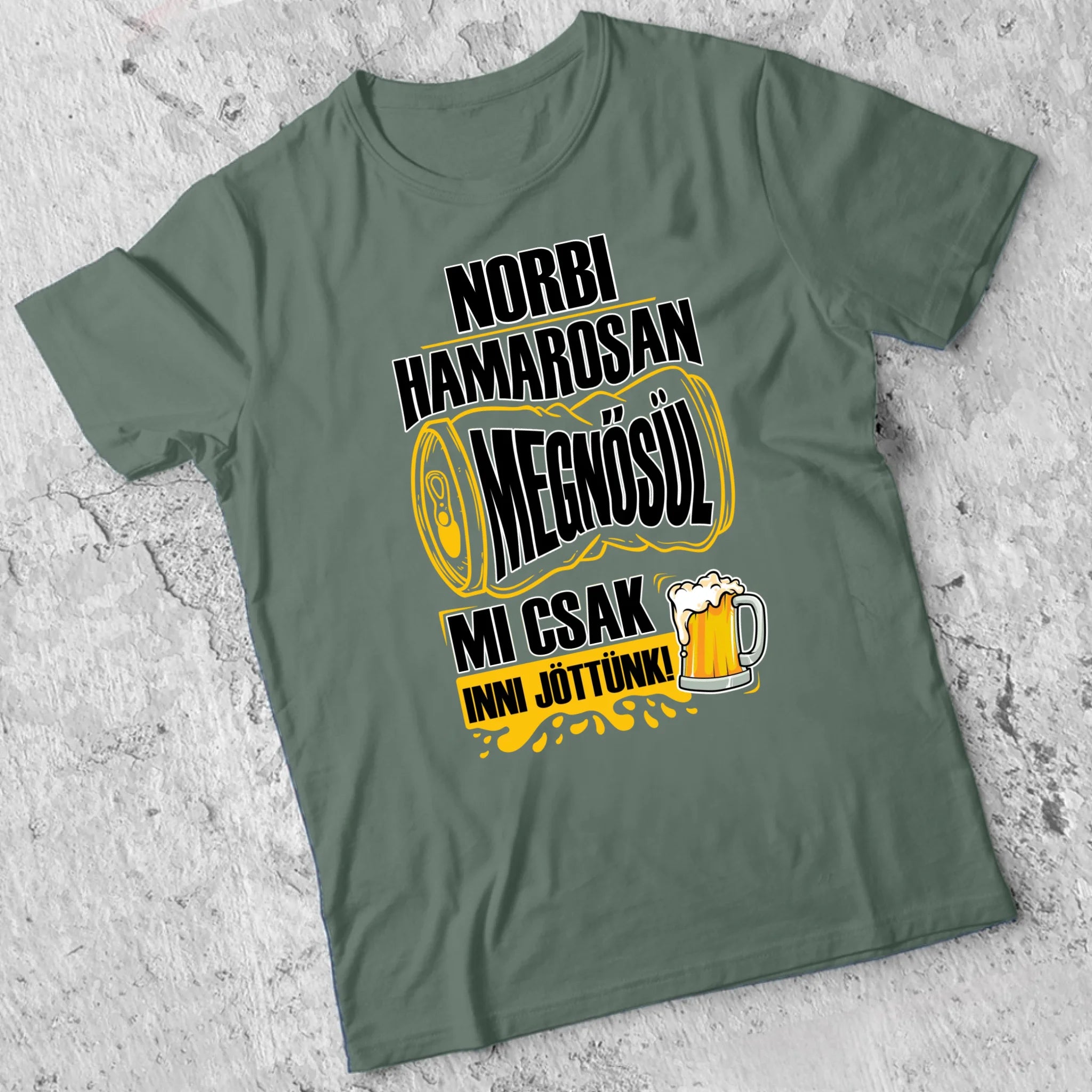 Hamarosan megnősül - egyedi neves legénybúcsú póló