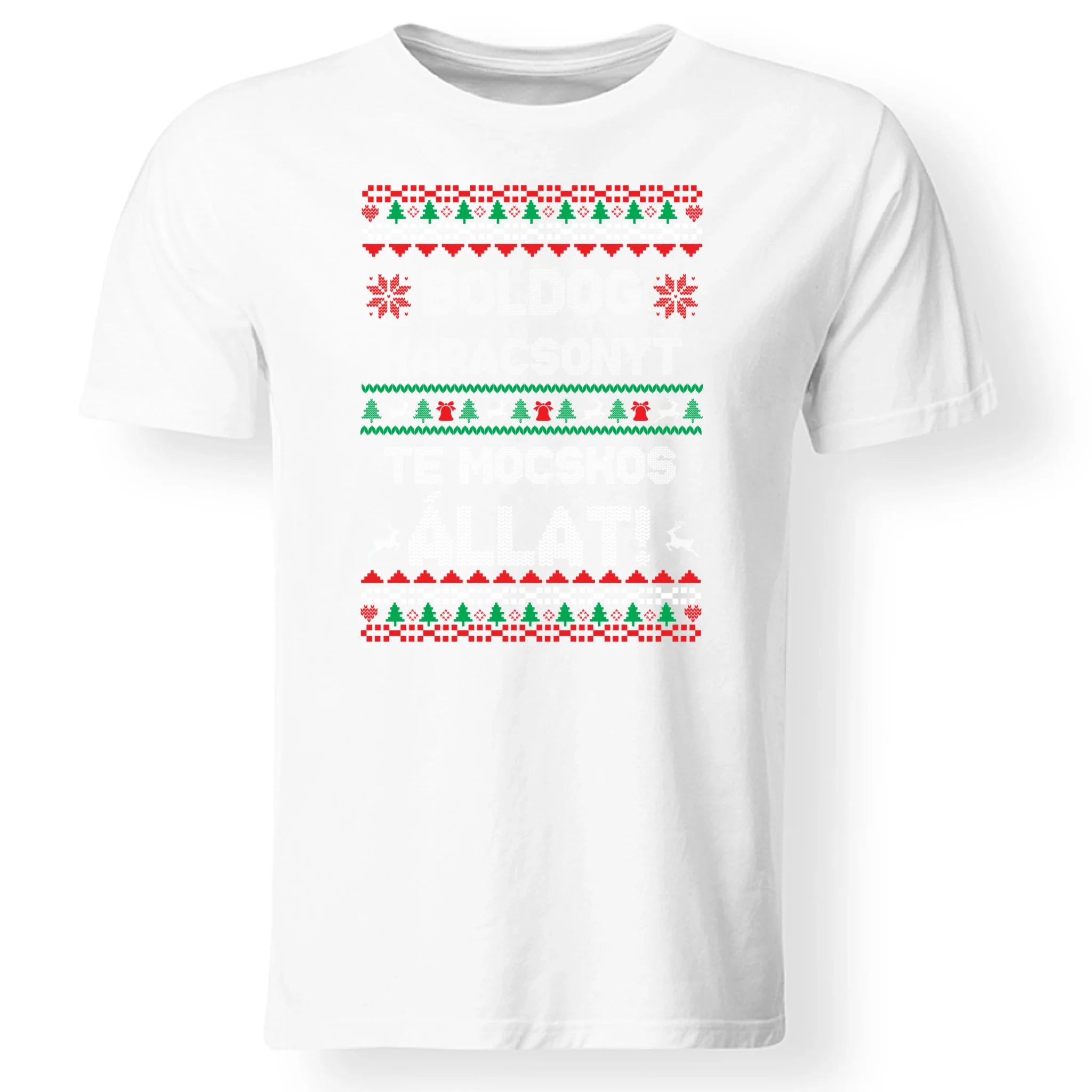 Boldog Karácsonyt te mocskos állat - vicces karácsonyi férfi póló