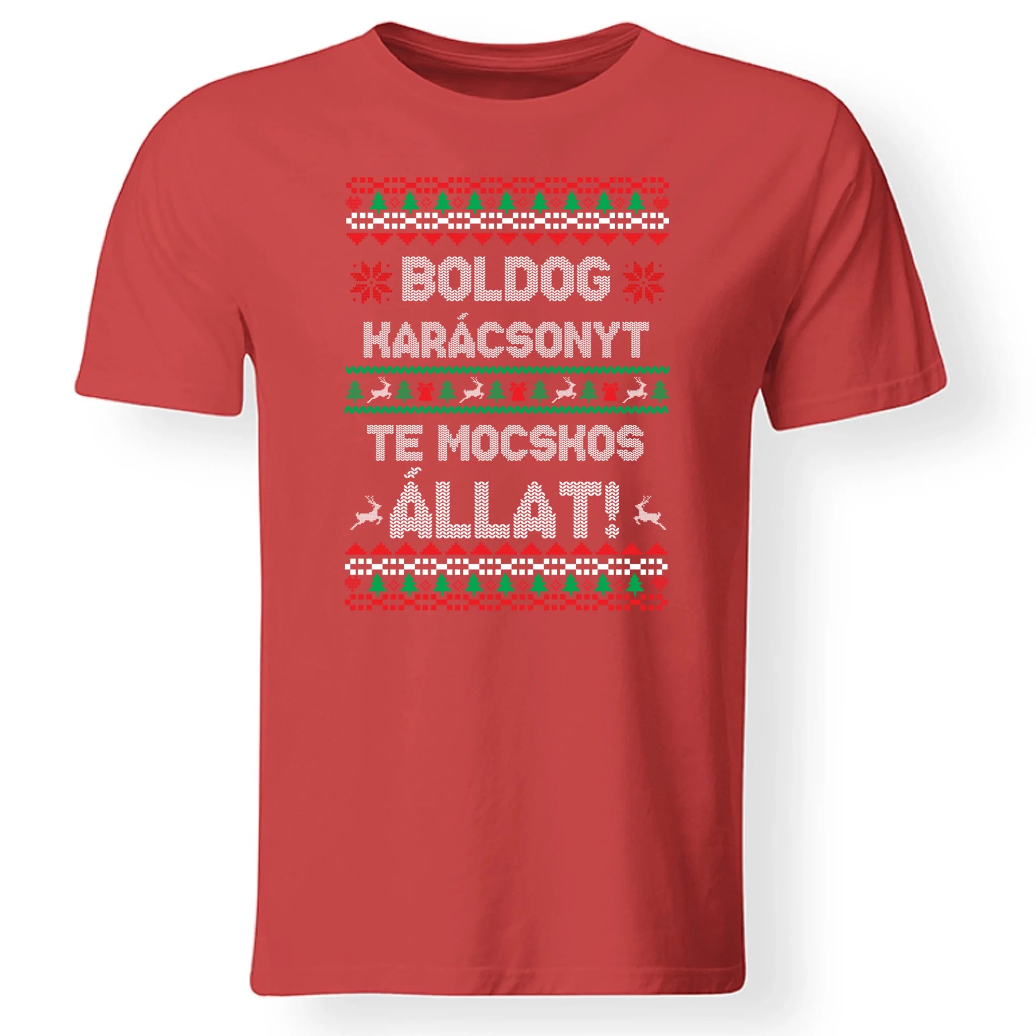 Boldog Karácsonyt te mocskos állat - vicces karácsonyi férfi póló