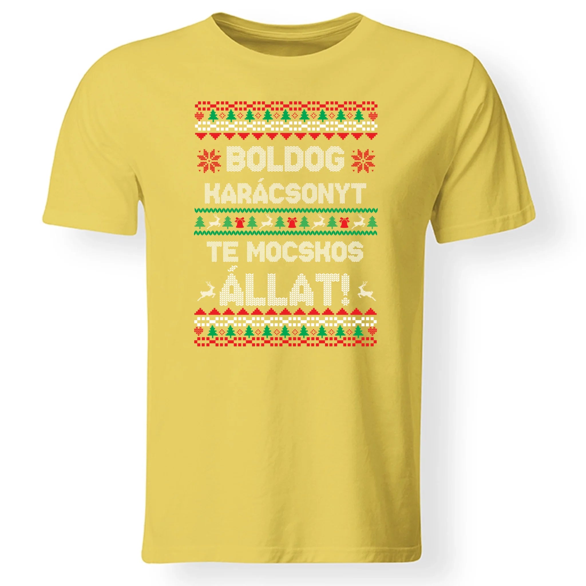 Boldog Karácsonyt te mocskos állat - vicces karácsonyi férfi póló