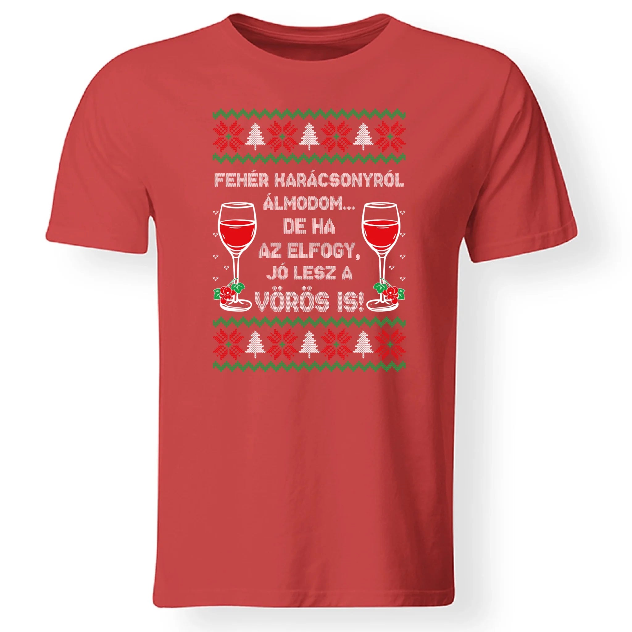 Fehér Karácsonyról álmodom - vicces karácsonyi férfi póló