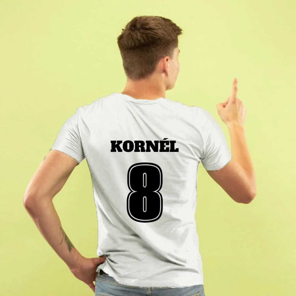 Angol egyedi mez póló névvel és számmal 