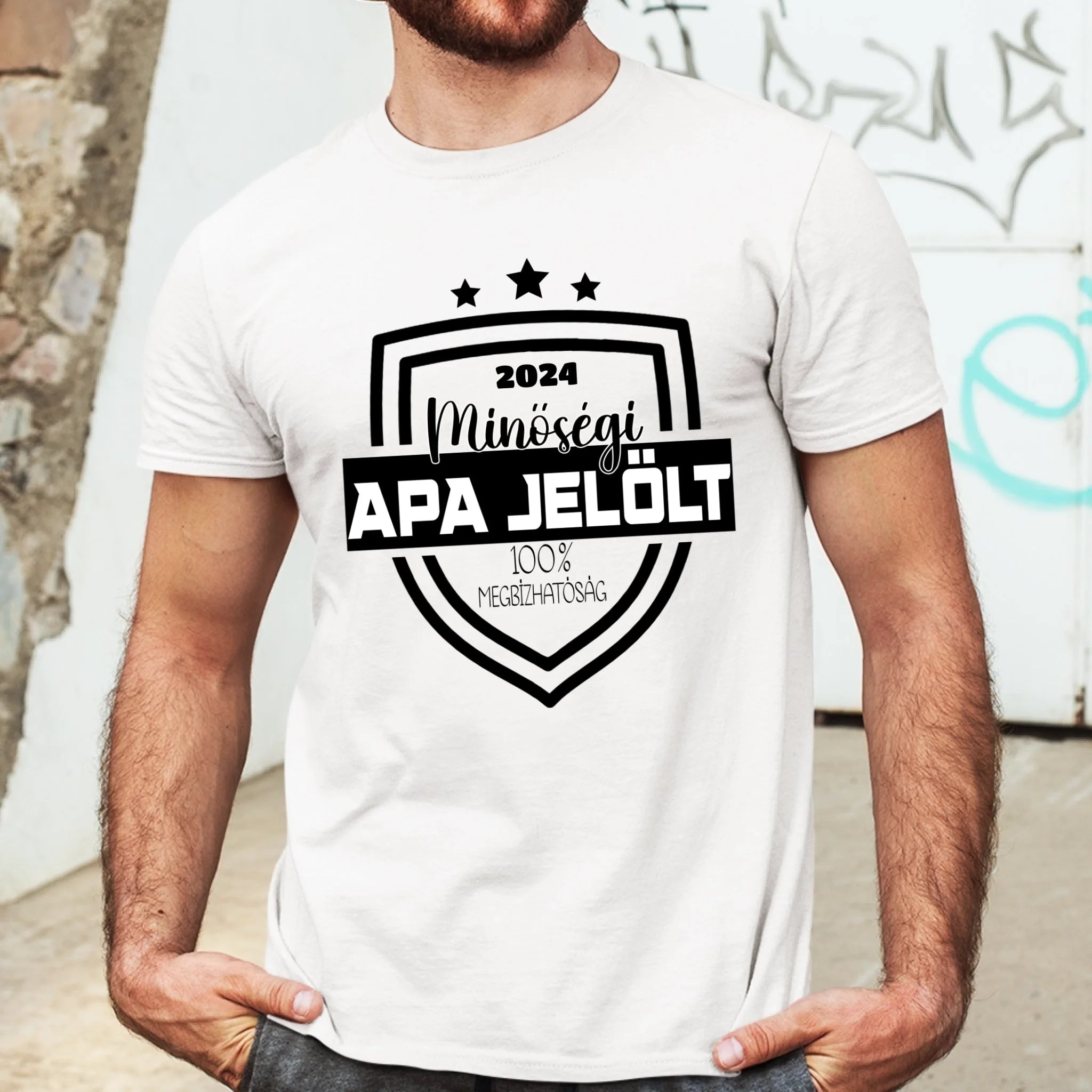 Minőségi Apa jelölt póló férfiaknak