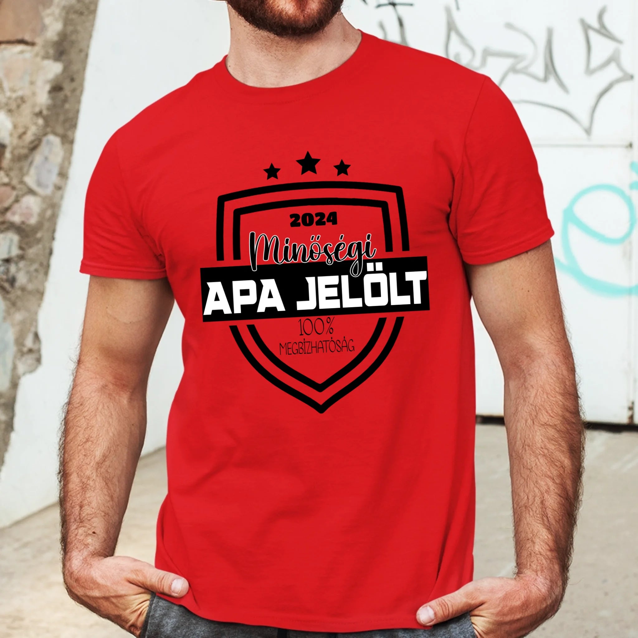 Minőségi Apa jelölt póló férfiaknak