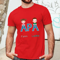 Egyedi ajándék póló Apáknak, szerkeszthető karakterekkel