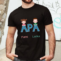 Egyedi ajándék póló Apáknak, szerkeszthető karakterekkel