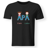 Egyedi ajándék póló Apáknak, szerkeszthető karakterekkel