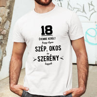 Szép és okos 18. szülinapi póló férfinak