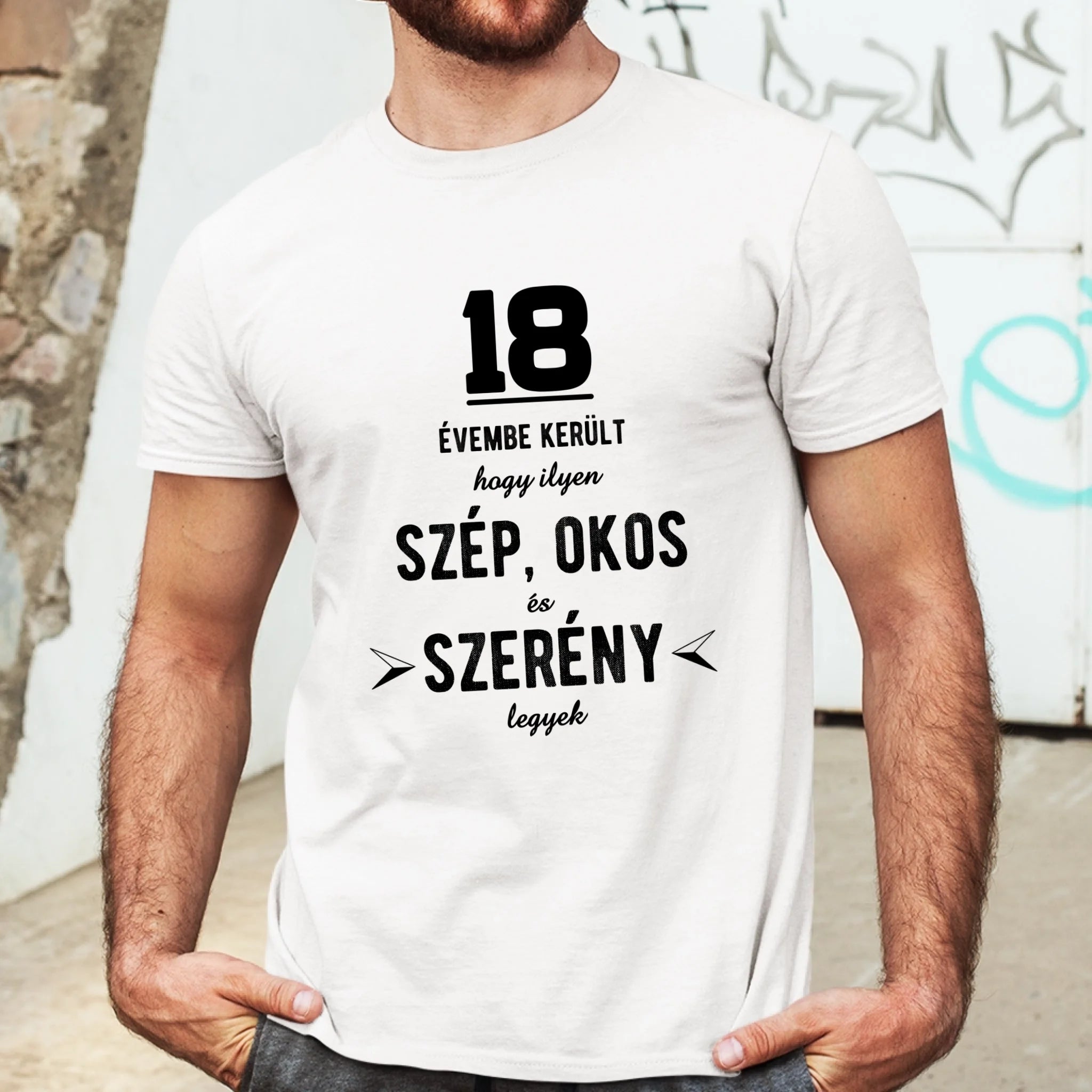 Szép és okos 18. szülinapi póló férfinak