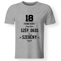 Szép és okos 18. szülinapi póló férfinak